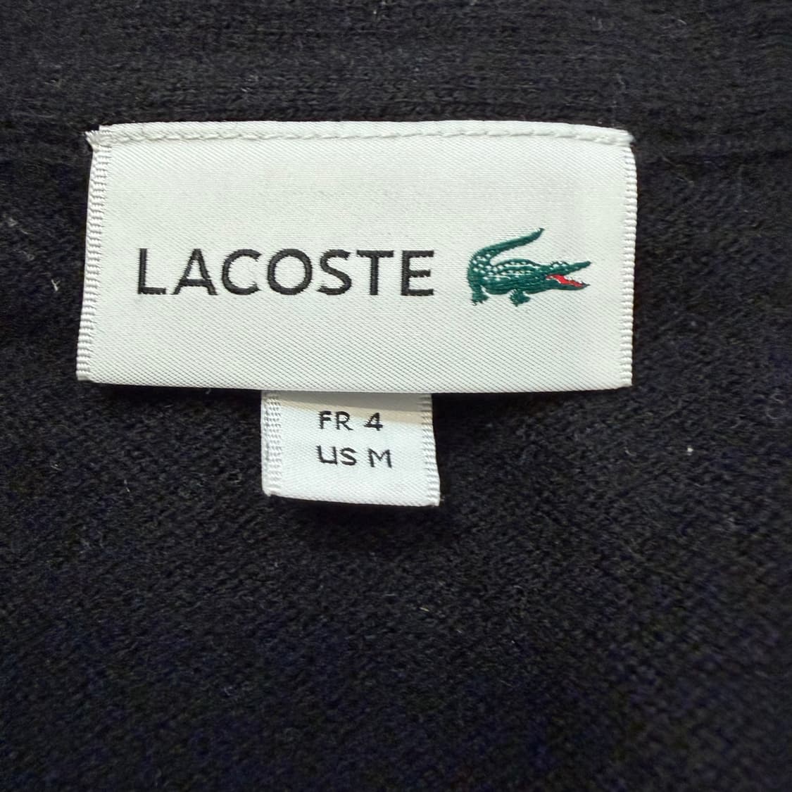 라코스테 신형 자수 로고 블랙 가디건 상품이미지3