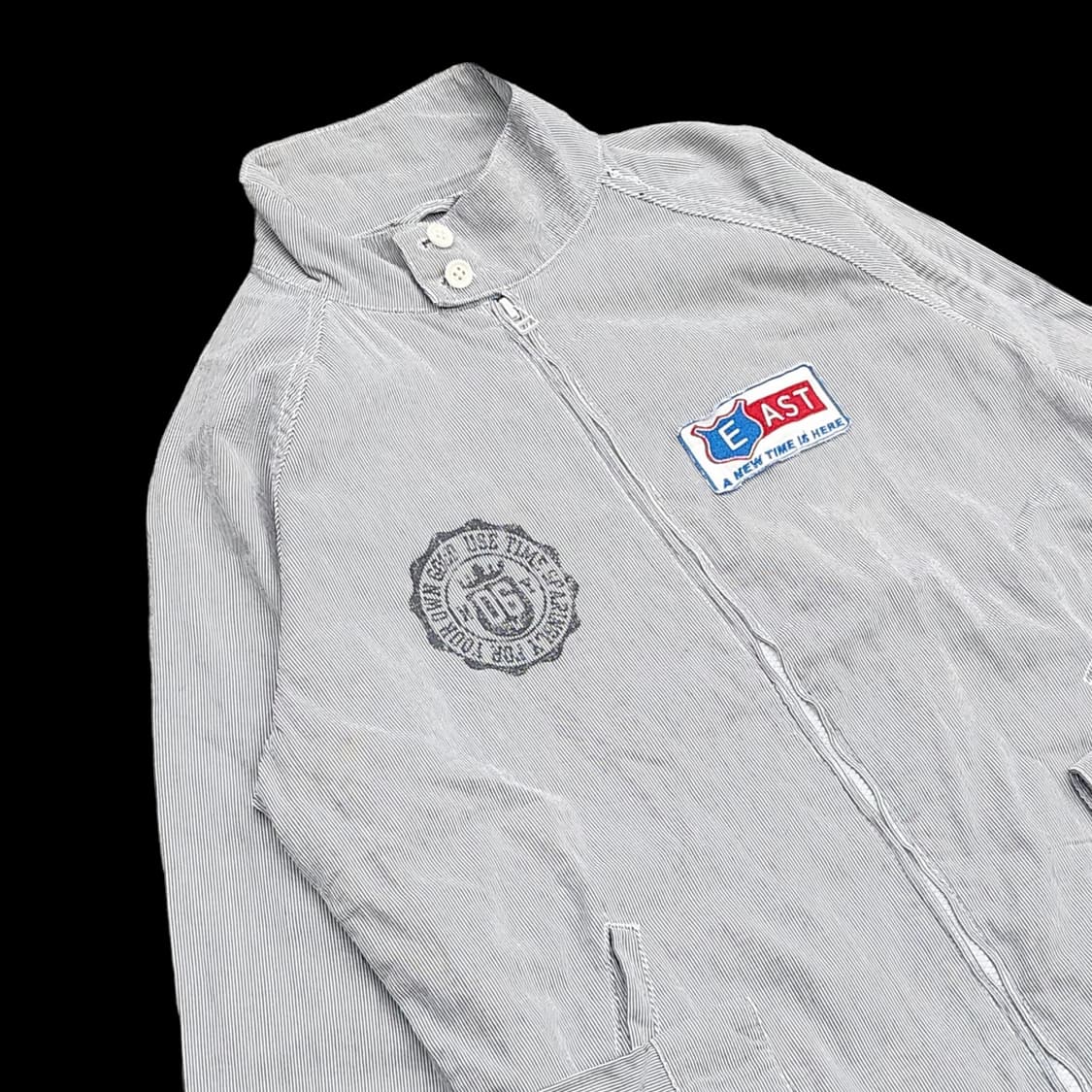 FAMOCK 빈티지 스트라이프 코튼 헤링턴 자켓 상품이미지2