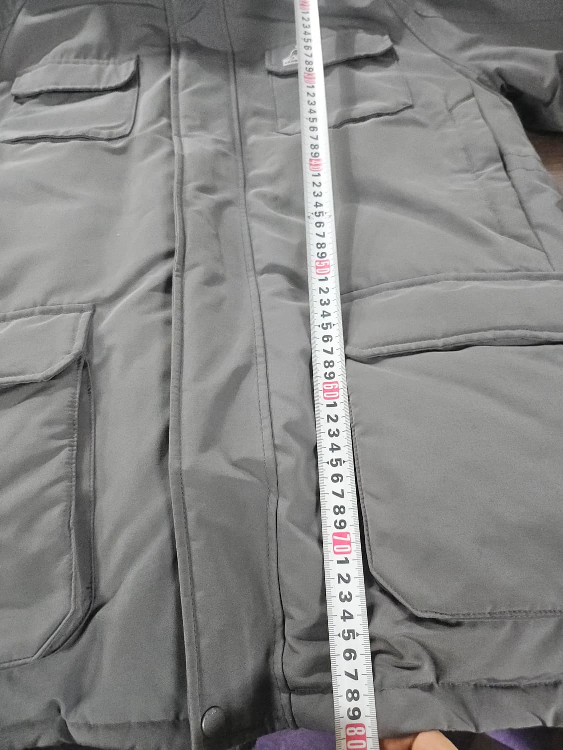 캉골 덕다운 하프 패딩 XL  그레이 상품이미지8