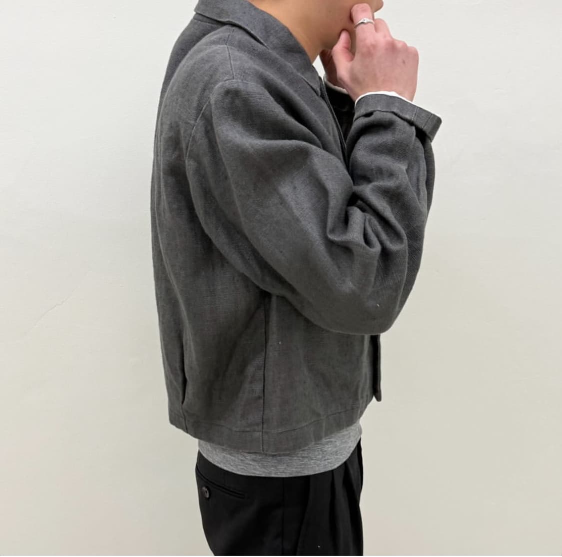 소시오츠키 버튼 숏 자켓 상품이미지3