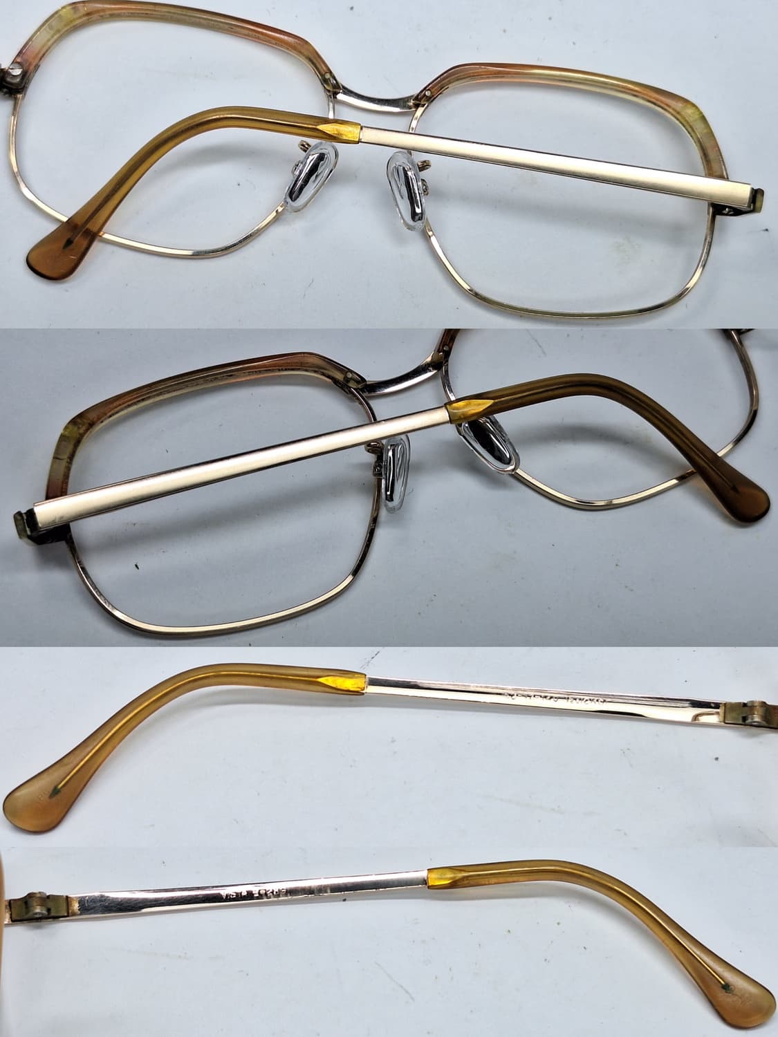 80s 일본 빈티지 VISTA B-289 금장 12K 브로우라인 하금테 상품이미지8