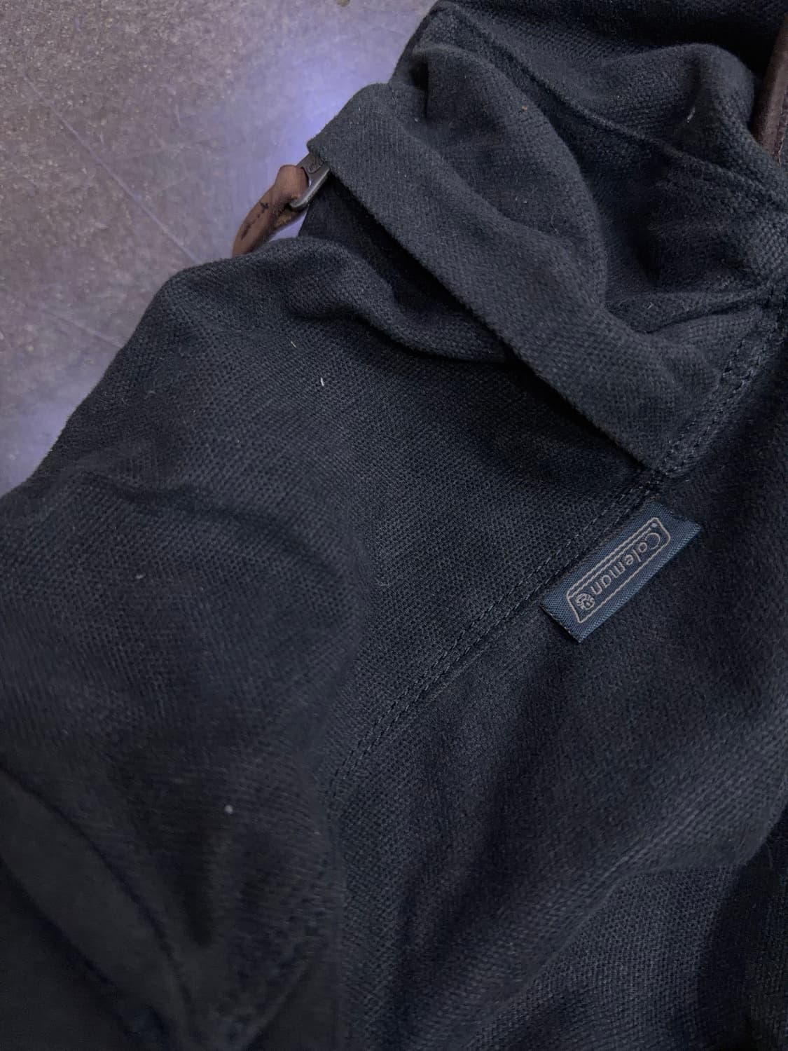 콜맨 캔버스 가죽 배색 아웃도어 멀티 백팩 다크 올리브 상품이미지6