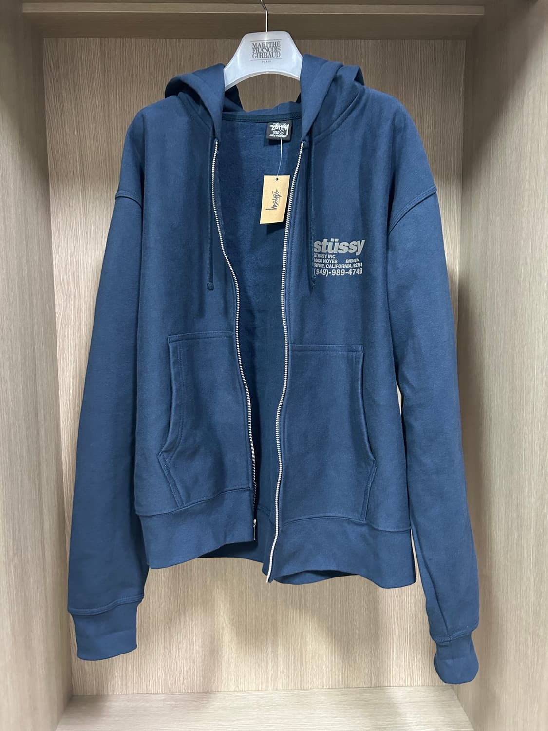 스투시 DNA 후드집업 네이비 L 상품이미지2
