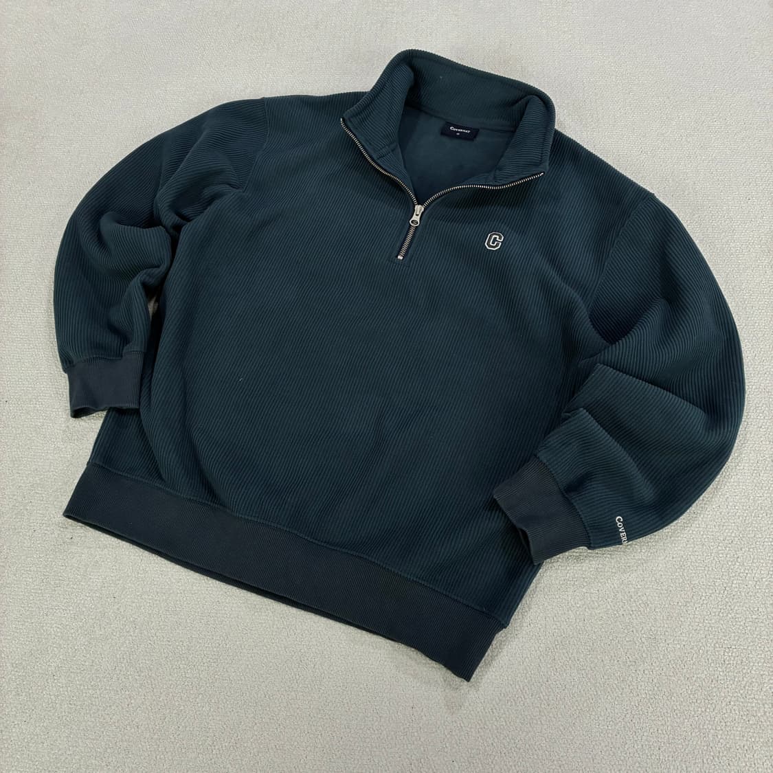 커버낫 하프집업 맨투맨 네이비 m 상품이미지1