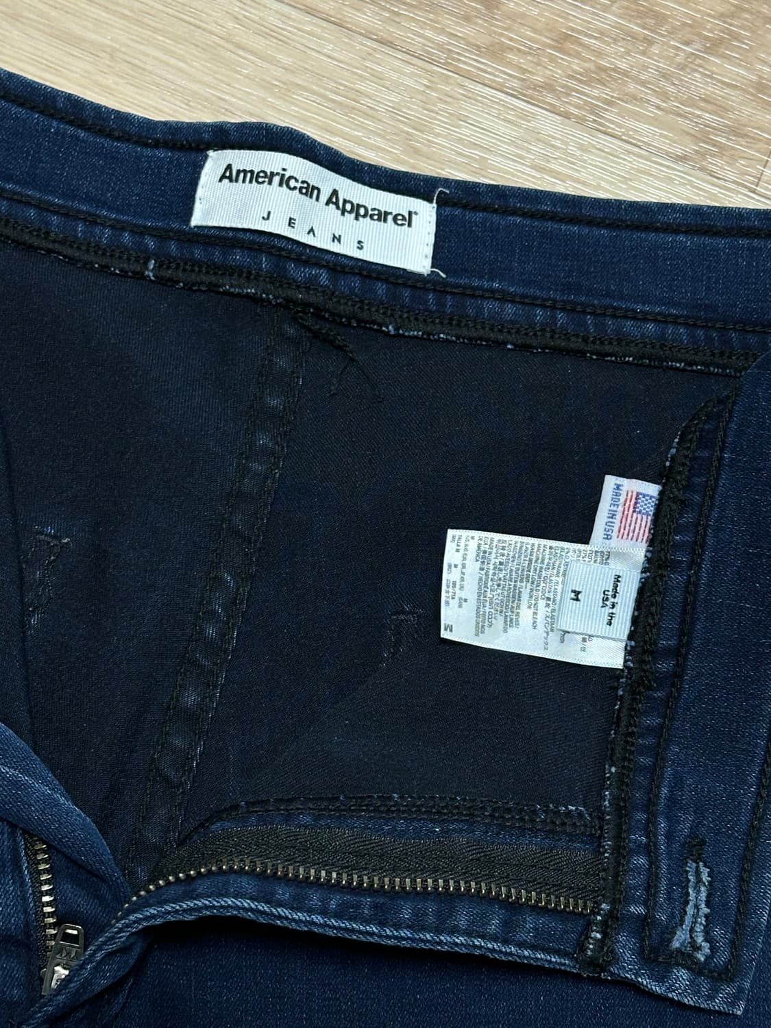 아메리칸어패럴 AA 데님 숏팬츠 진청 M 상품이미지3