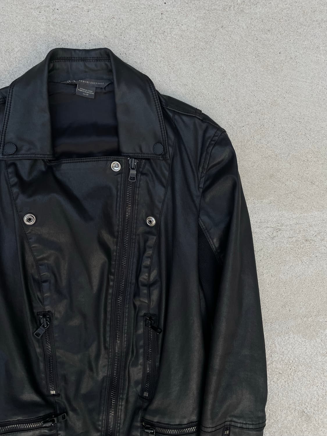 아르마니익스체인지 비건 레더 자켓 상품이미지2