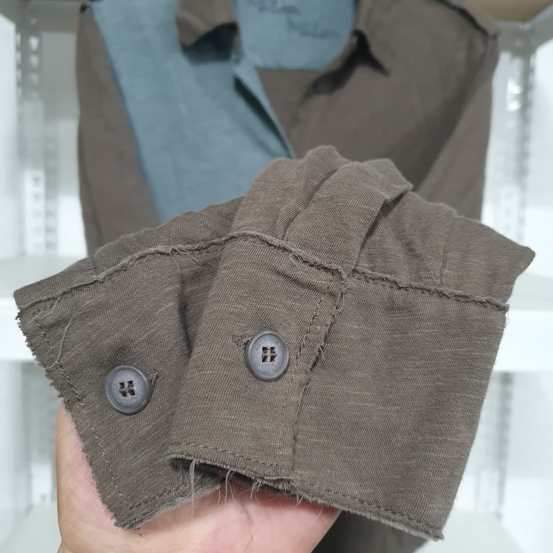 빈티지 그런지페어리 뮤트 컬러 y2k 밀란로랭 u라인 셔츠 탑 상품이미지10