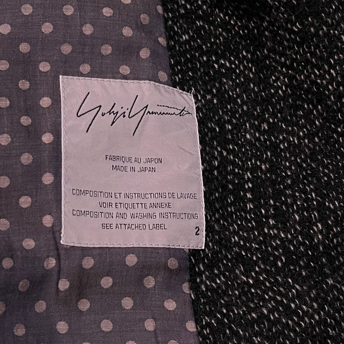  요지야마모토 울 코트 y15199 상품이미지6