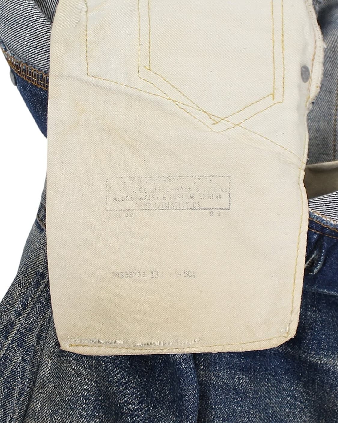 1970s USA 리바이스 501 66전기 셀비지 데님 팬츠 빈티지 미제 상품이미지4