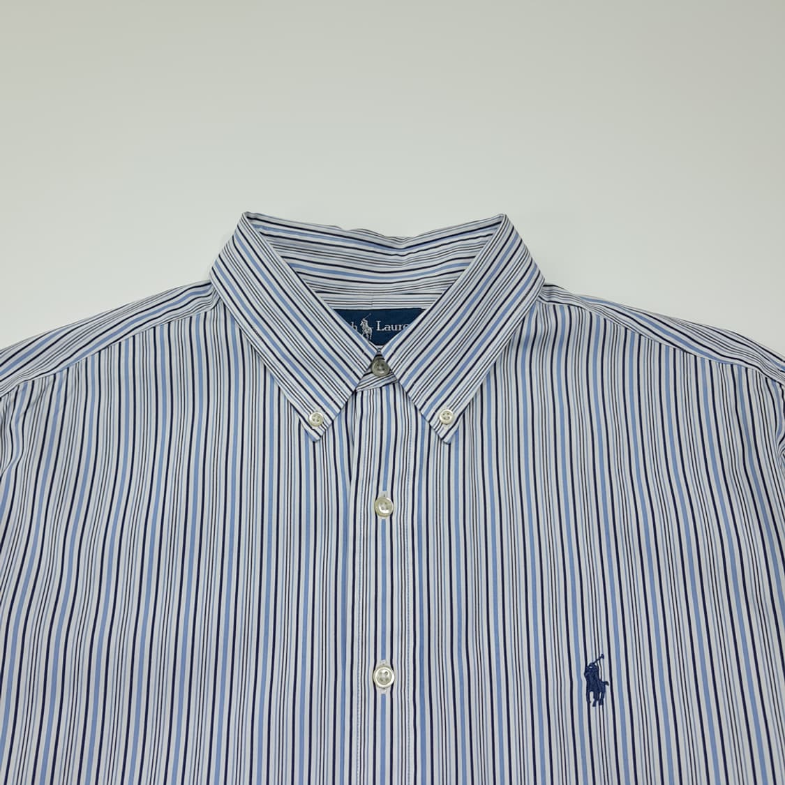 CK070 XL 폴로 00s 블루 멀티 스트라이프 셔츠 남방 상품이미지2