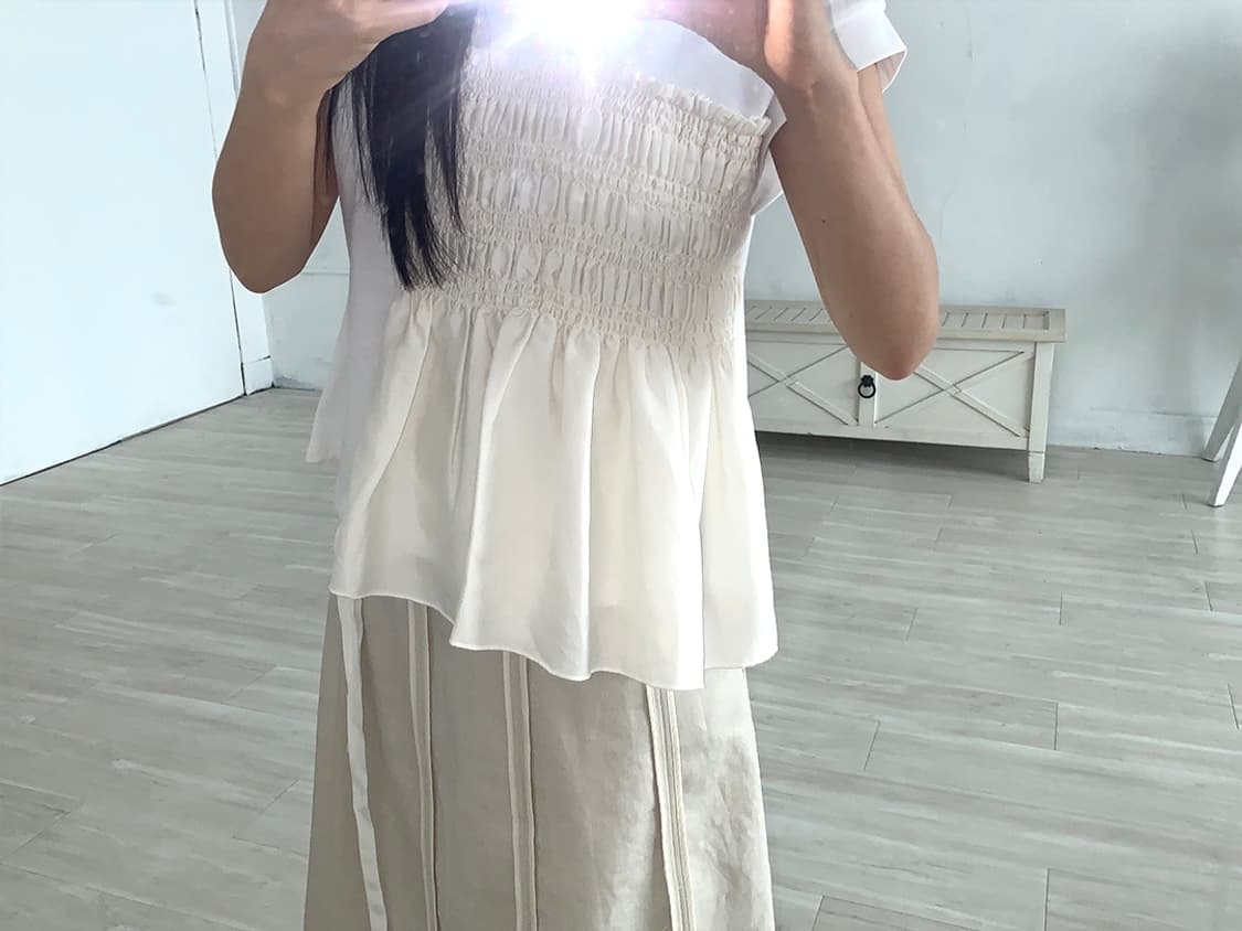 Light Beige Midi Skirt 상품이미지5