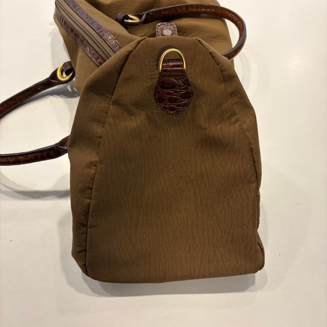 발렌시아가 빈티지 악어가죽 브라운 토트백 상품이미지8