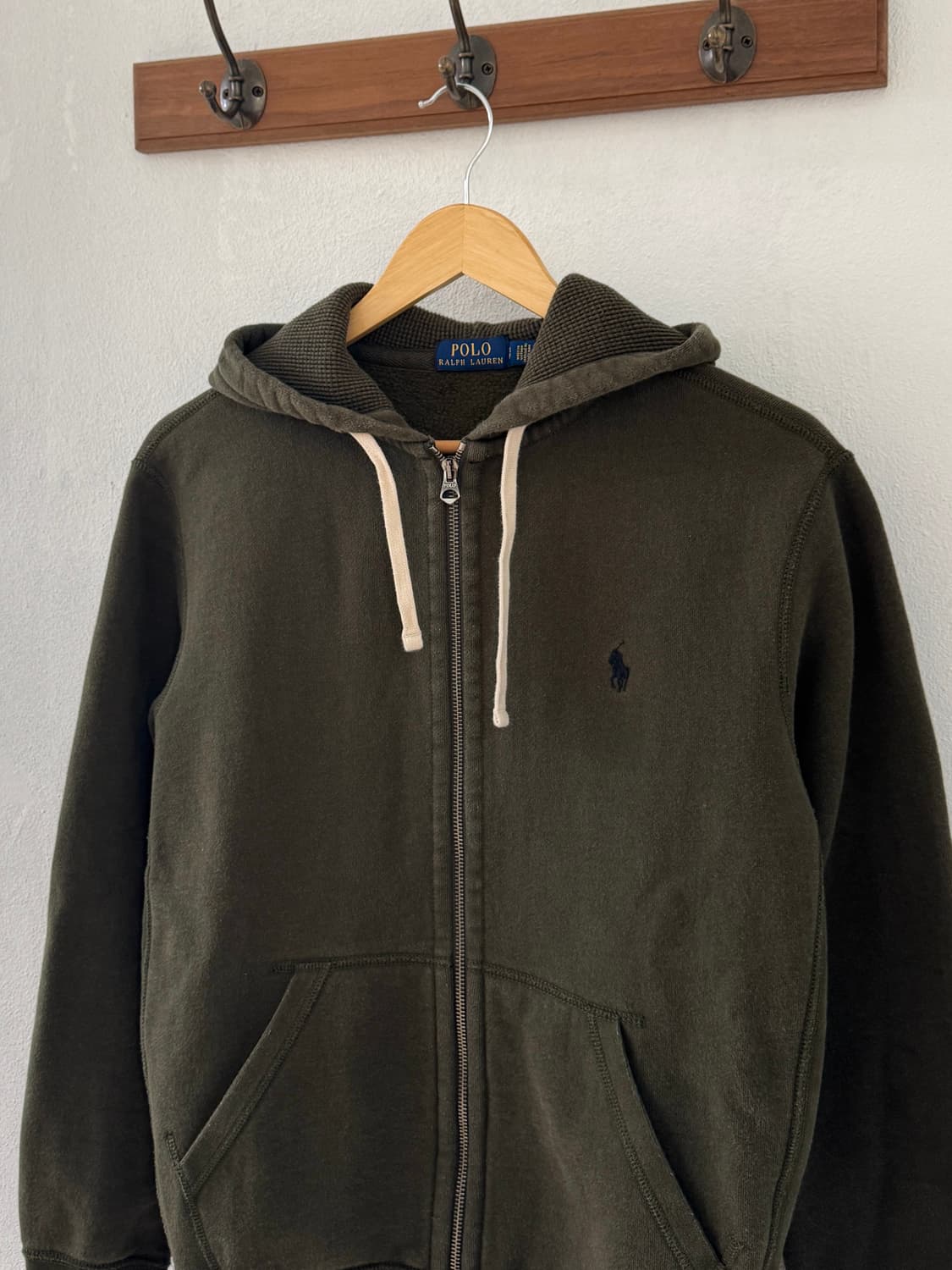 폴로 카키 써멀 후드집업 상품이미지1