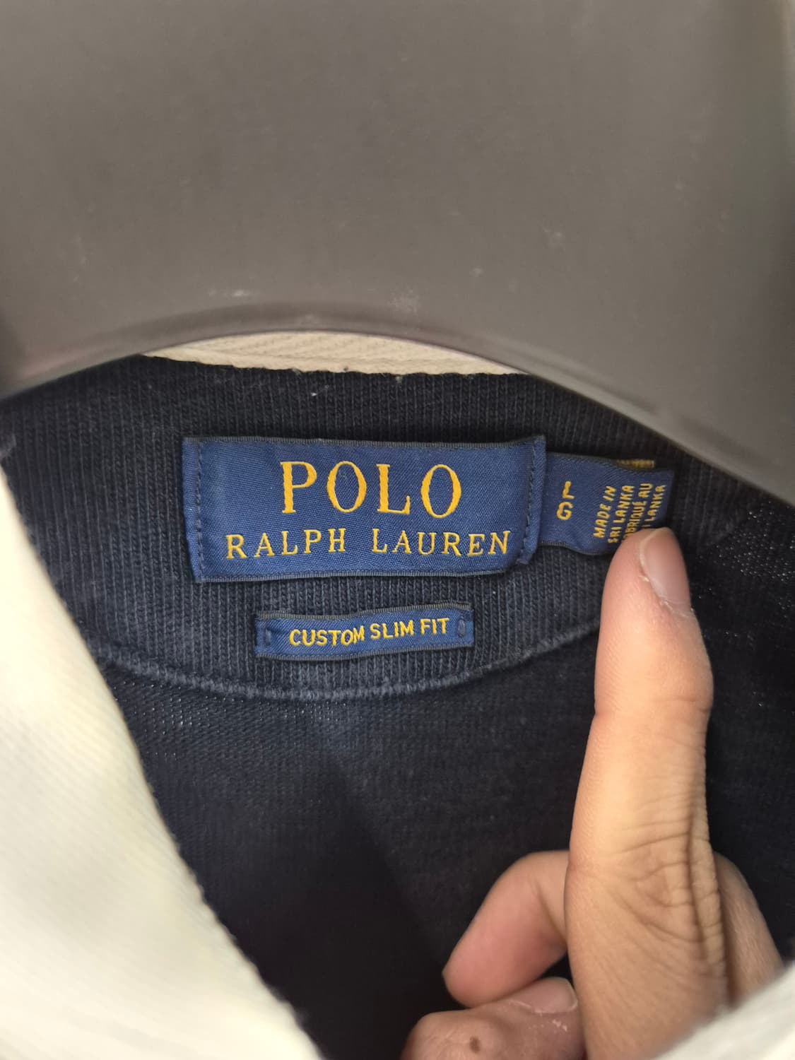 폴로 랄프로렌 네이비 커스텀 슬림핏 카라티 L 상품이미지7