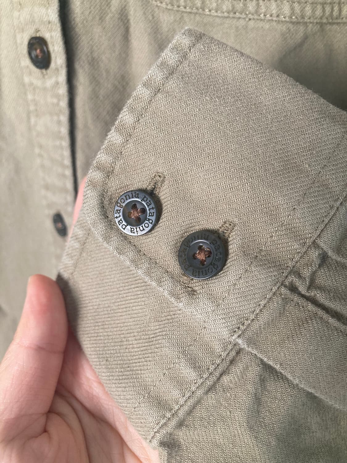 파타고니아 베이지 오가닉 코튼 셔츠 (S) 상품이미지5