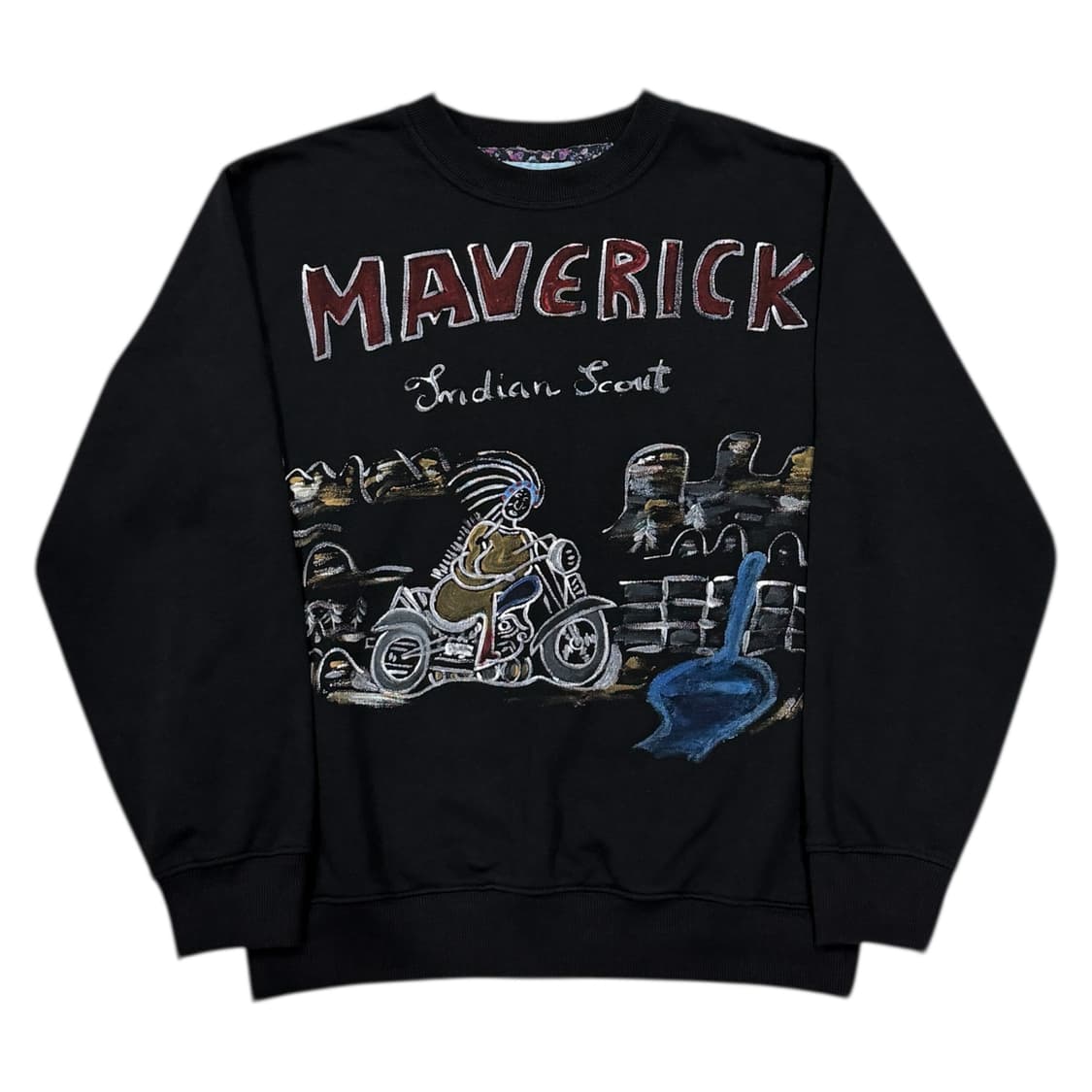 알렉산드로 게라르디 페인팅 코튼 스웻 기모 맨투맨 블랙 L 상품이미지1