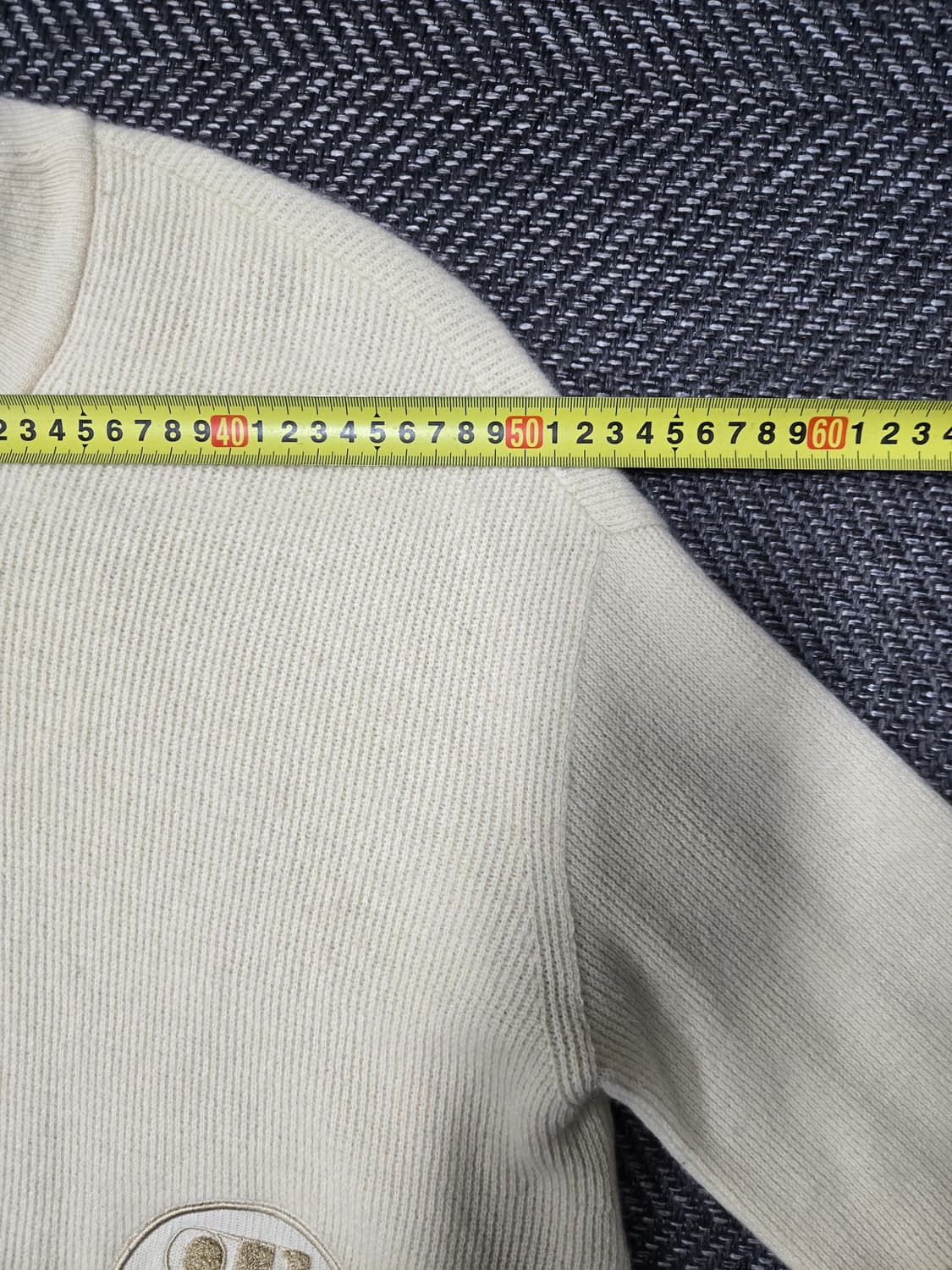 한섬 시스템 SYSTEM 아이보리색 니트티 상품이미지6