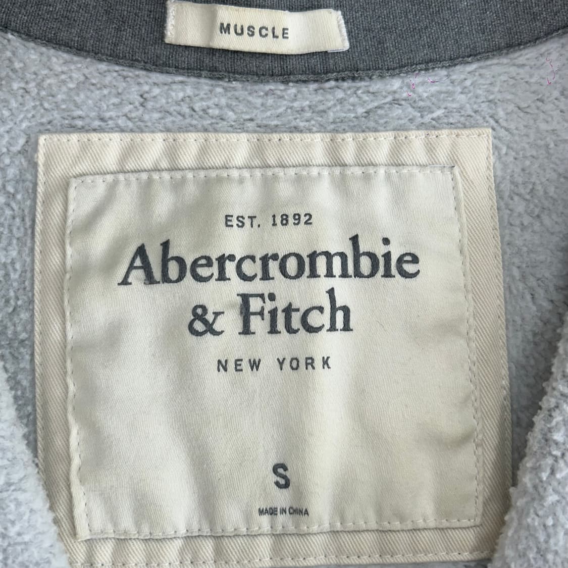 Abercrombie 아베크롬비 F로고 그레이 후드집업 상품이미지5