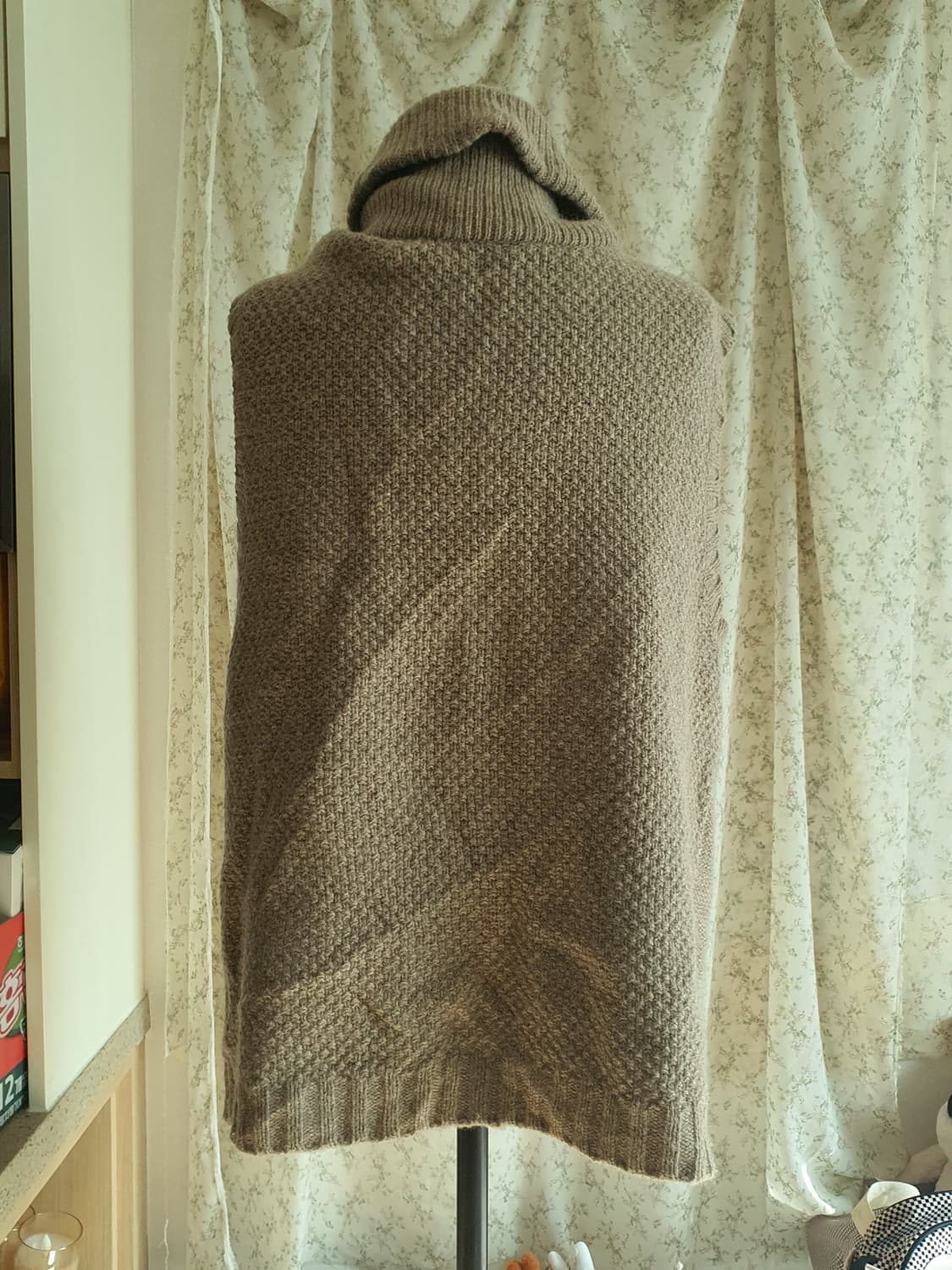 [모리걸] 꽈배기 니트 조끼 베스트 브라운 XL 상품이미지6