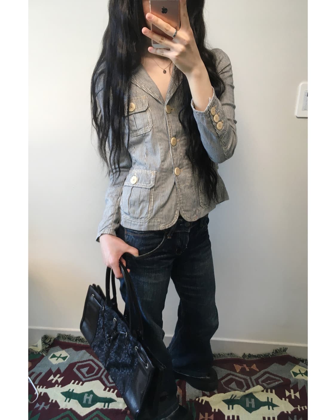 Y2K stripe club set (2p) 상품이미지2