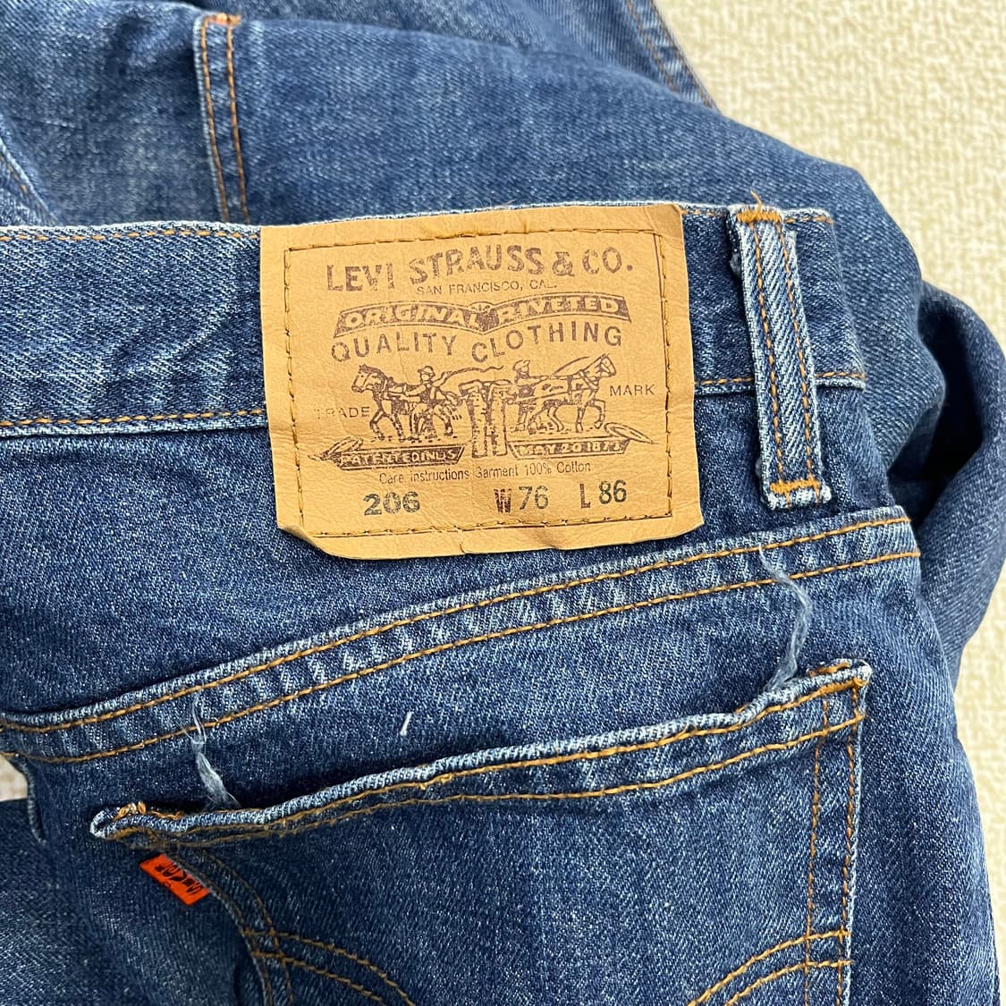 [30] 리바이스 206OT 오렌지탭 진청 데님 팬츠 청바지 4009 상품이미지7