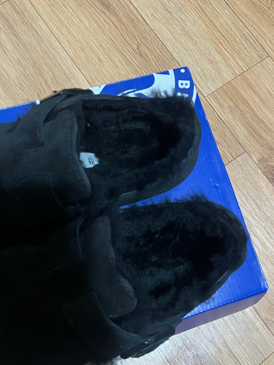 버켄스탁 런던 셔링 스웨이드 레더 블랙 레귤러 상품이미지3