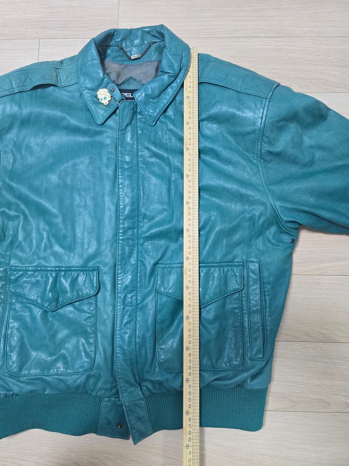 빈티지 PELLE New York 천연가죽 봄버자켓 L 상품이미지9