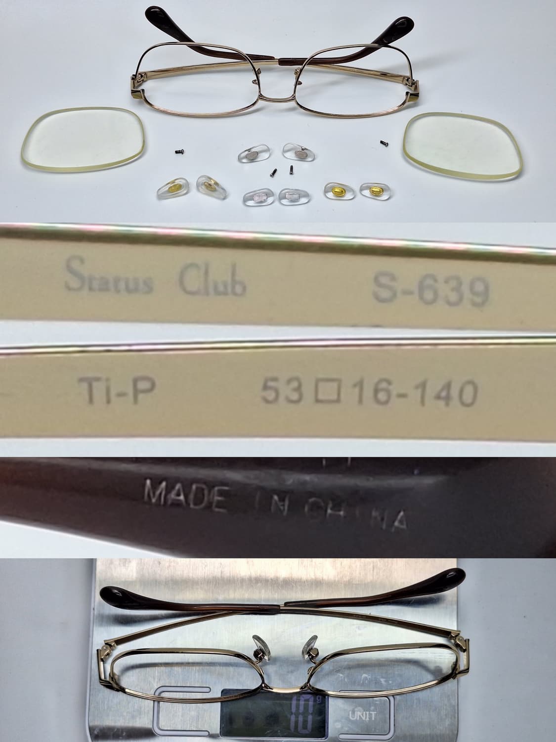 Status Club S-639 순수 티타늄 안경테/ 일본 수입 y2k  상품이미지4