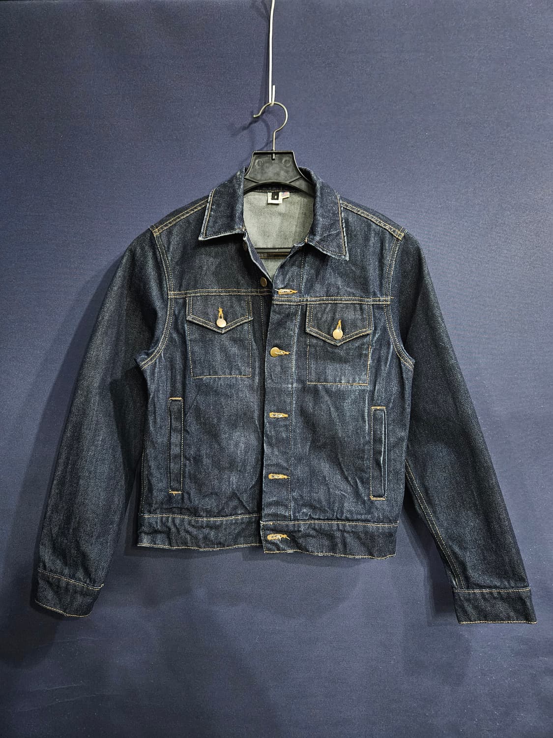 아메리칸 어패럴 네이비 남성 오버핏 90~95 데님 숏자켓  상품이미지1