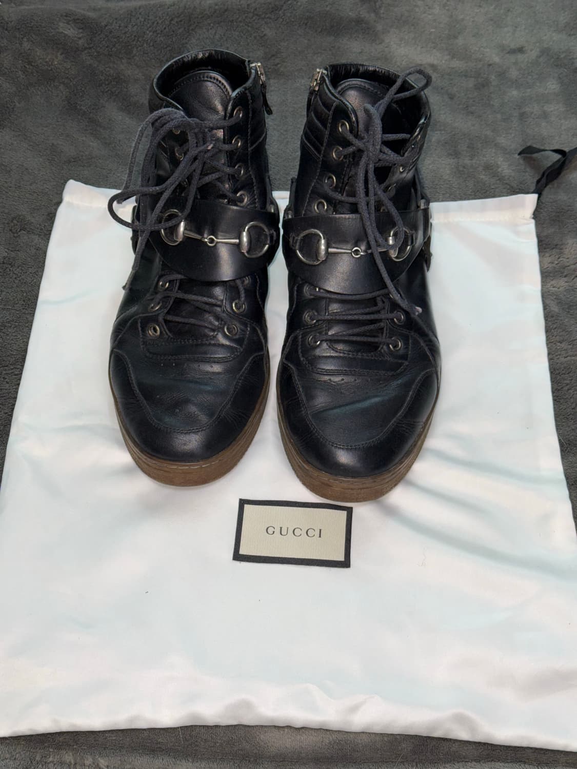 구찌 홀스빗 레더 하이탑 스니커즈 상품이미지2