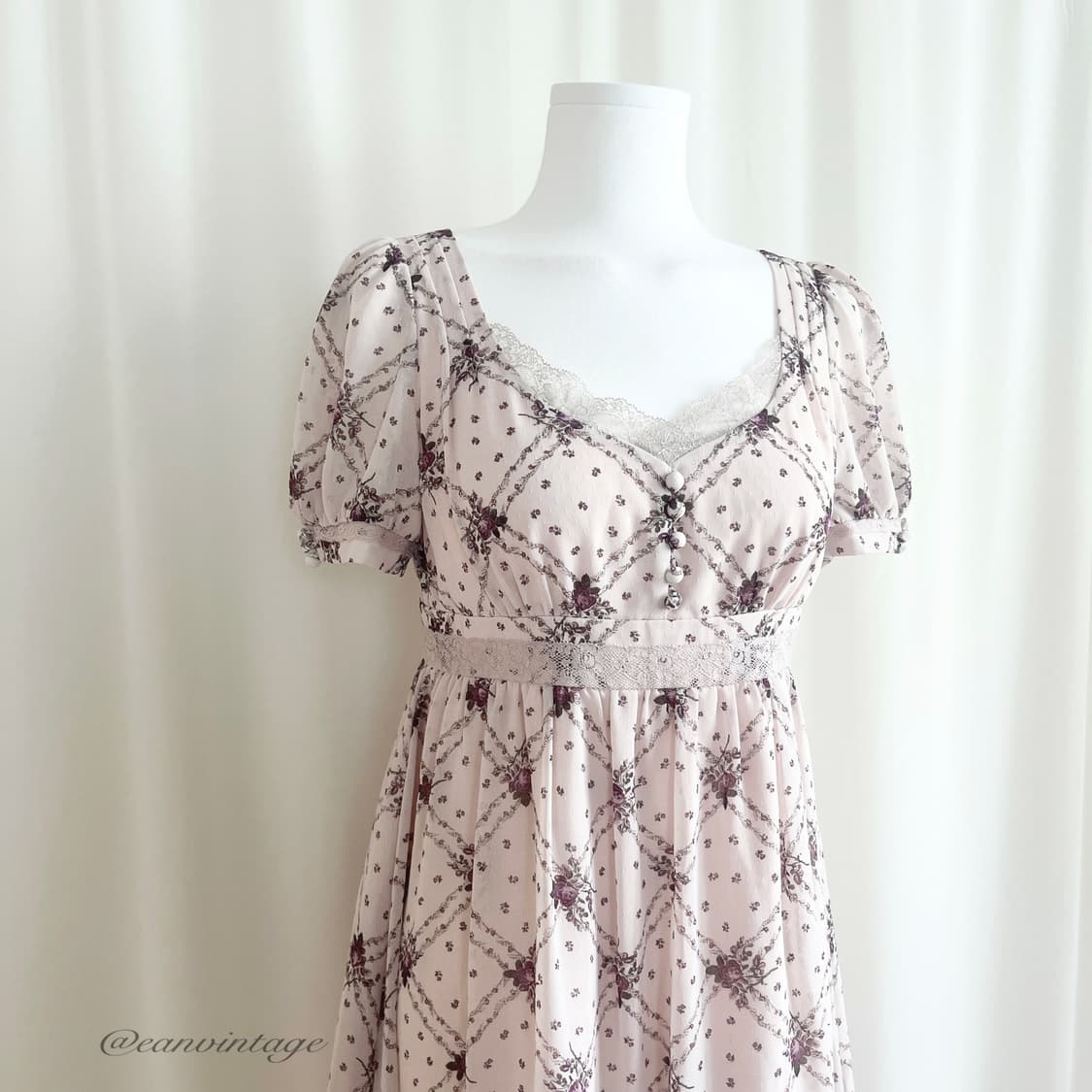 purple flower lace one-piece 상품이미지2