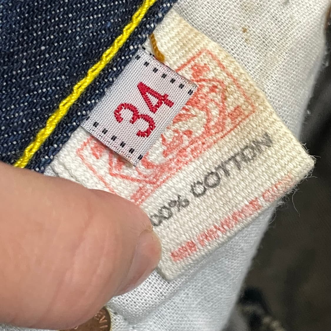 에비수 재팬 카모메 엠브로이드 데님팬츠 상품이미지4