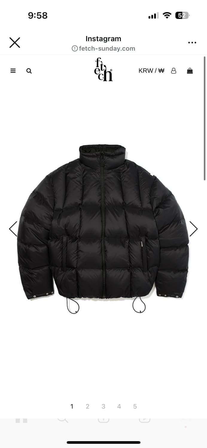 Fetch 챌린저 패딩 자켓 블랙 상품이미지3
