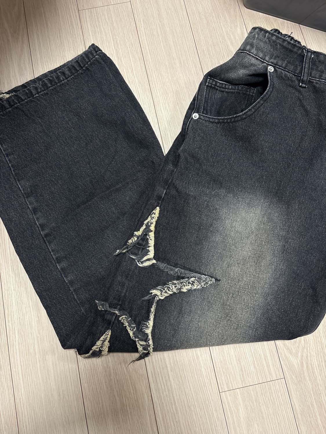 엑스톤즈 스타 데미지 워싱 데님 팬츠 청바지 상품이미지2