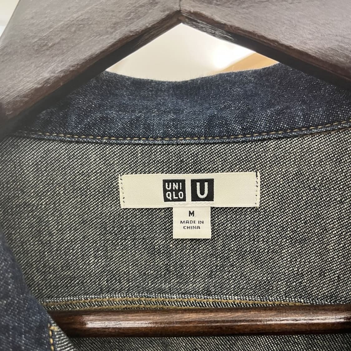 유니클로 U 빈티지 모던 캐주얼 시크 데님 워크 셔츠 M C10739 상품이미지5