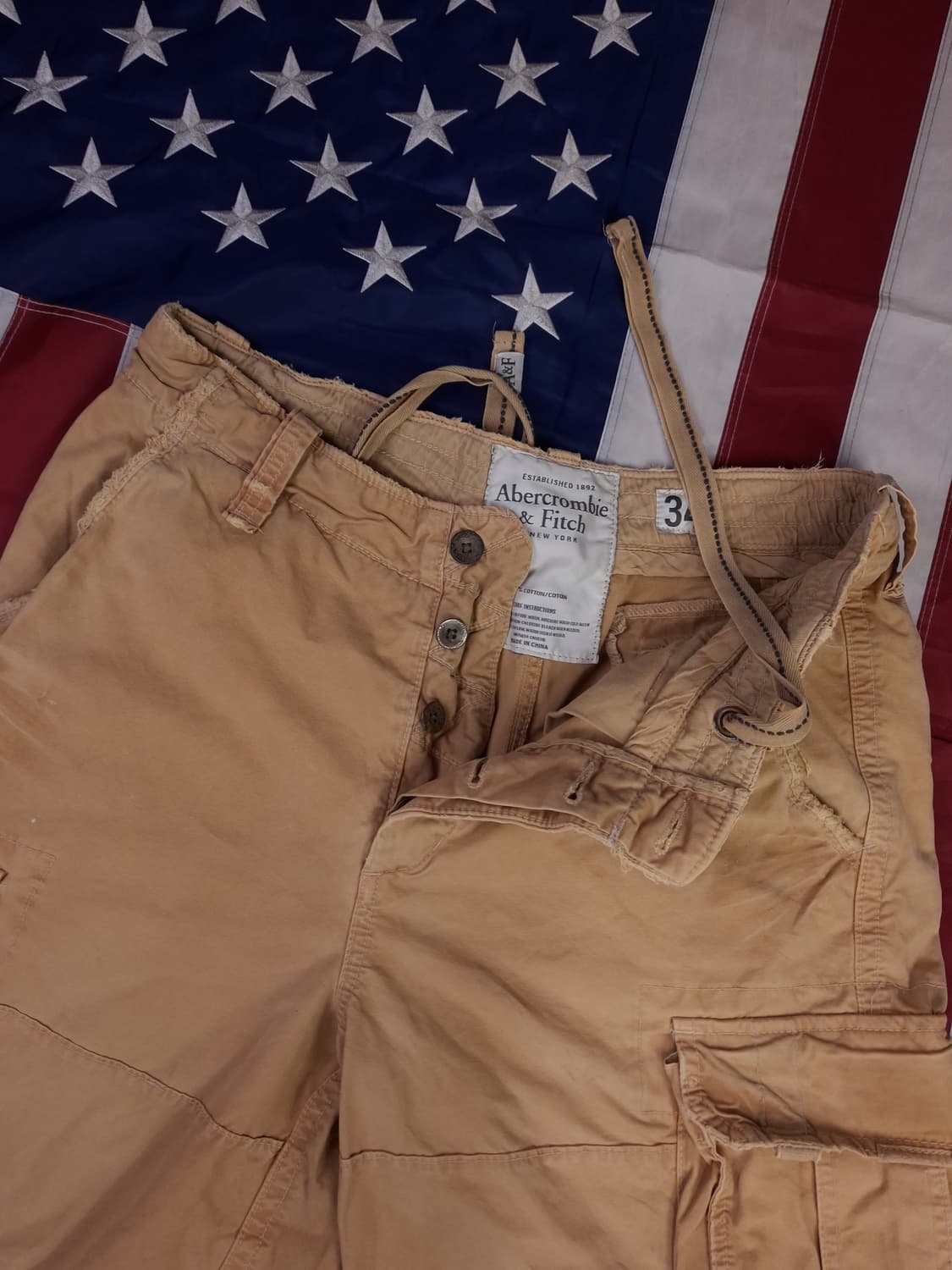 오리지날 아베크롬비 데미지 카고 숏팬츠 상품이미지1