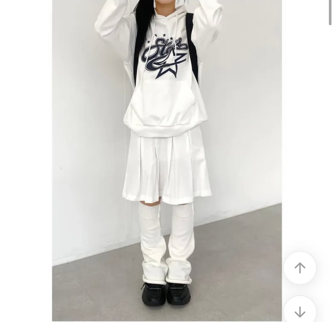 에이블리 남여공용 y2k 스타 후드티 (새상품) 상품이미지2
