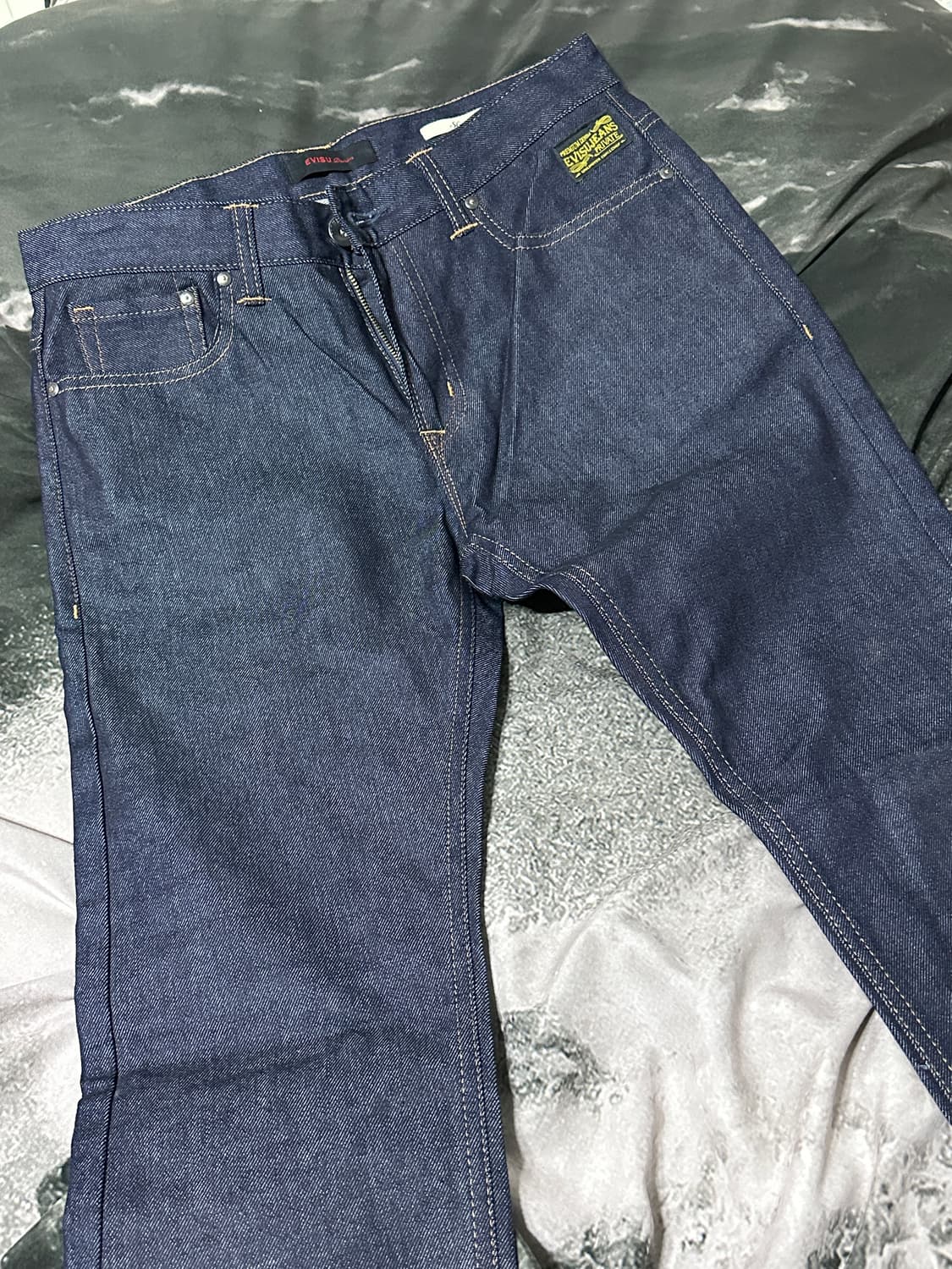 에비수 NO5 백로고 데님 팬츠 상품이미지5