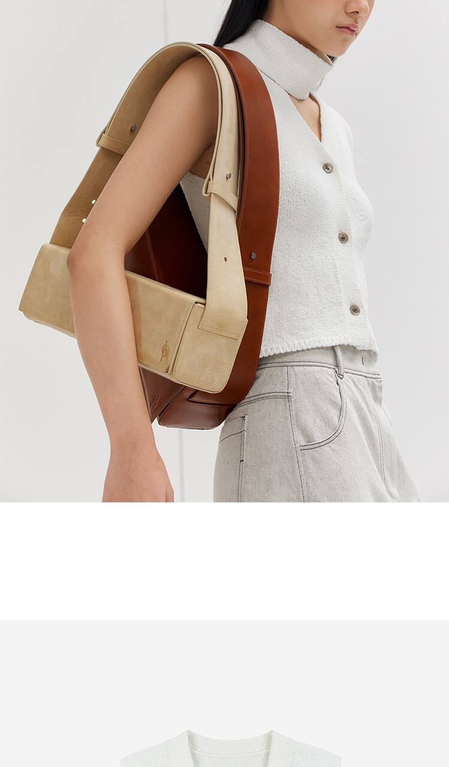 에핑글러 TIE KNIT VEST - IVORY 상품이미지5