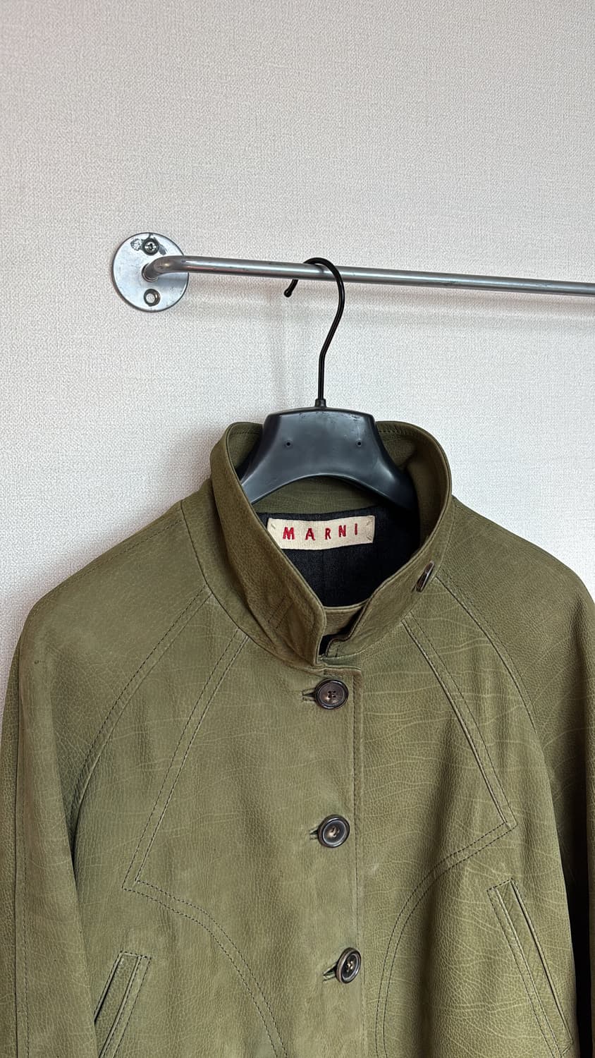 Calfskin High Neck Jacket 상품이미지6