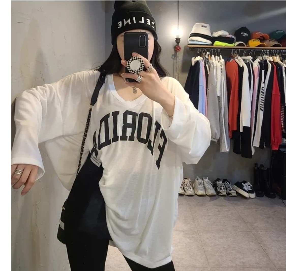 썸머 박시핏 여름 긴팔티 상품이미지3