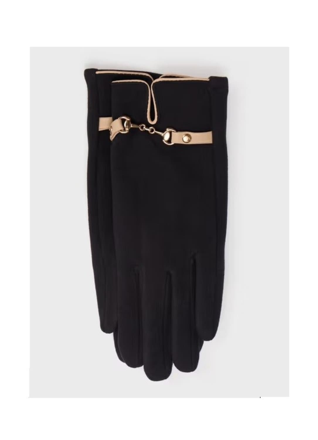 버클장식 스웨이드 장갑 블랙 (새상품) 상품이미지1