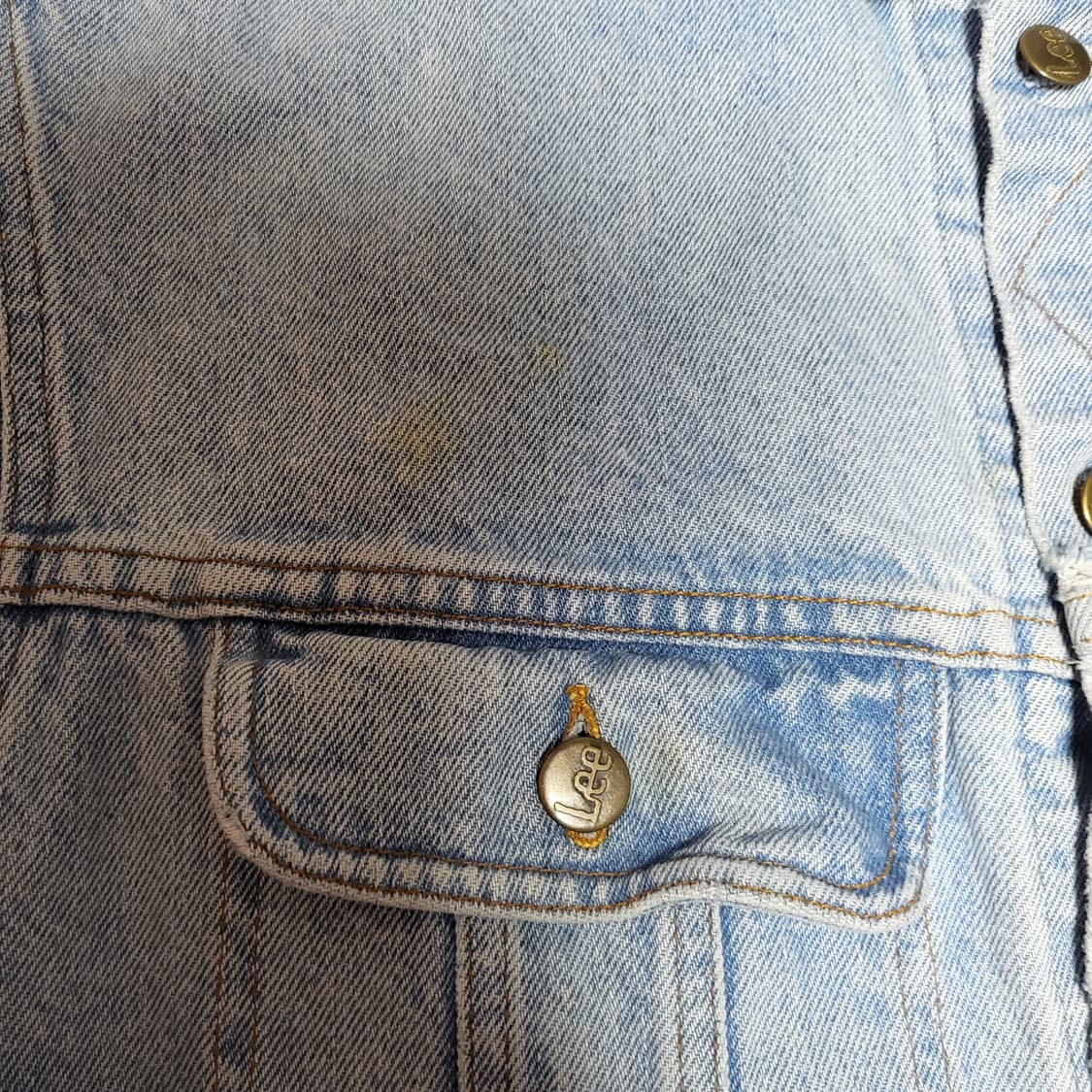 (M) made in canada 90s Lee 리 라이더 데님 청자켓 상품이미지4