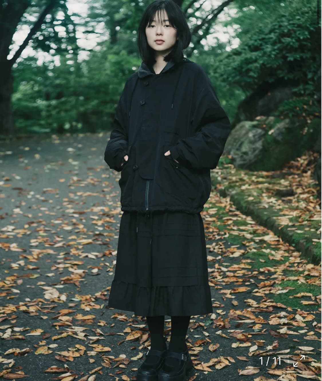 [오헤시오 X 노티카] 프릴 스커트 블랙 상품이미지3