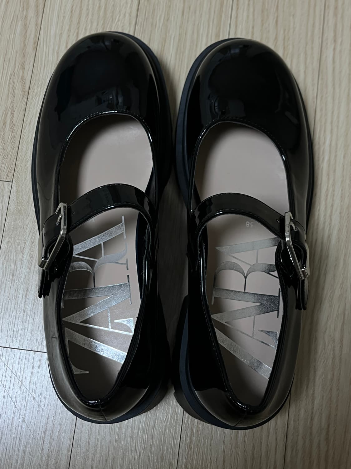 ZARA 자라 블랙 메리제인 플랫폼 슈즈 38 상품이미지4