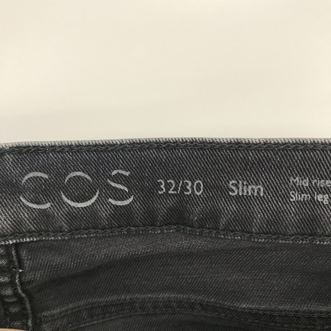 COS 코스 슬림핏 그레이 데님팬츠 [32x30] 상품이미지4