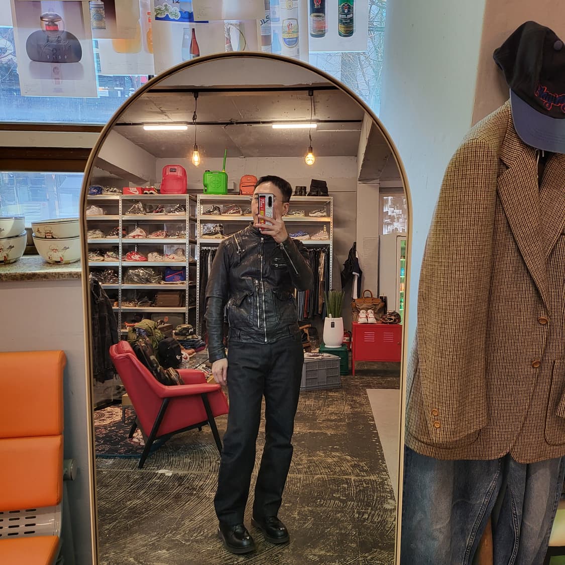 레더 바이커 자켓 (100) *전면부 지퍼 체결 잘 안됨* 상품이미지10