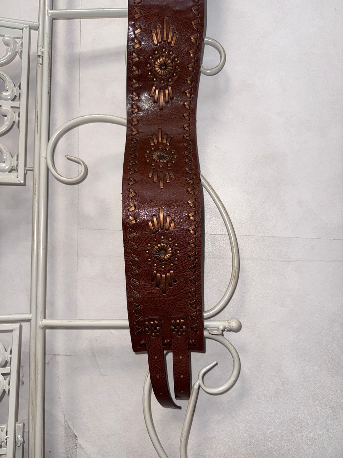 Brown bohemian western double buckle 벨트 상품이미지7