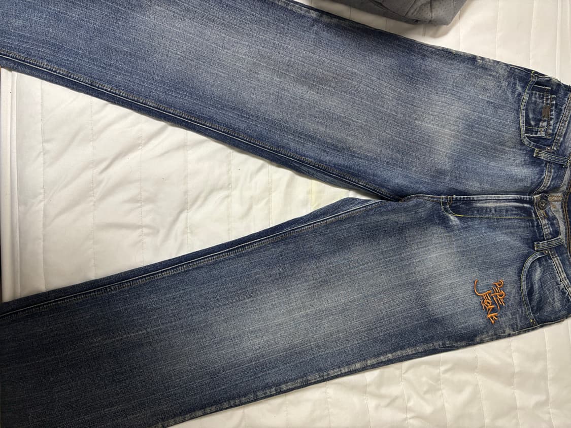 오리엔탈 자수 와이드 데님팬츠 상품이미지5