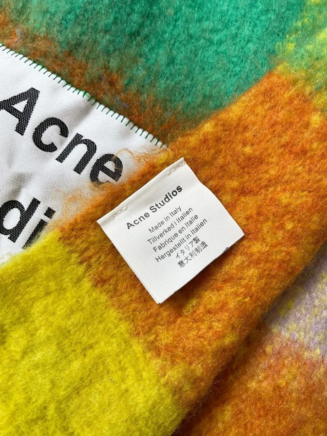 아크네스튜디오 알파카 울 멀티 체크 대형 목도리 Q1277 상품이미지5